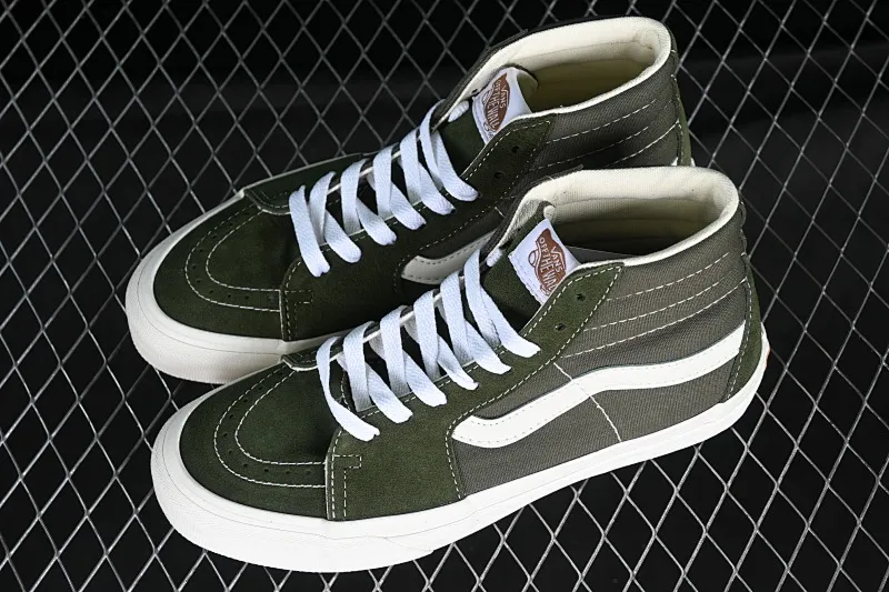 All categories Vans Vans series Vans Hi Vans high-top Vans SK8-Hi VR3 olive green Vans official Anaheim high-end branch high-top casual sneakers VN0005UN50K
